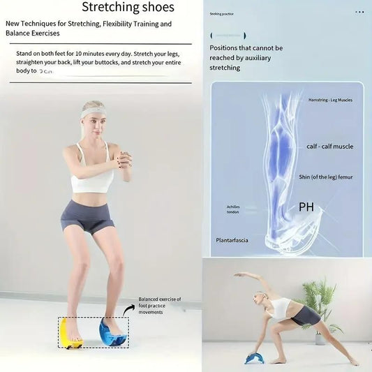 Foot Rocker Workout Calf Stretcher for Flexibility Balance ( Pair of 1 Left & Right Foot )