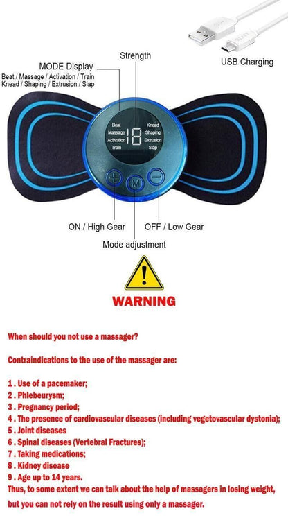 Mini Rechargeable Electric Massager for Shoulder,Arms,Legs,Back Pain for Men and Women
