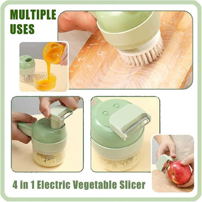 4 in 1 Portable Electric Vegetable Cutter Set - 50 % OFF