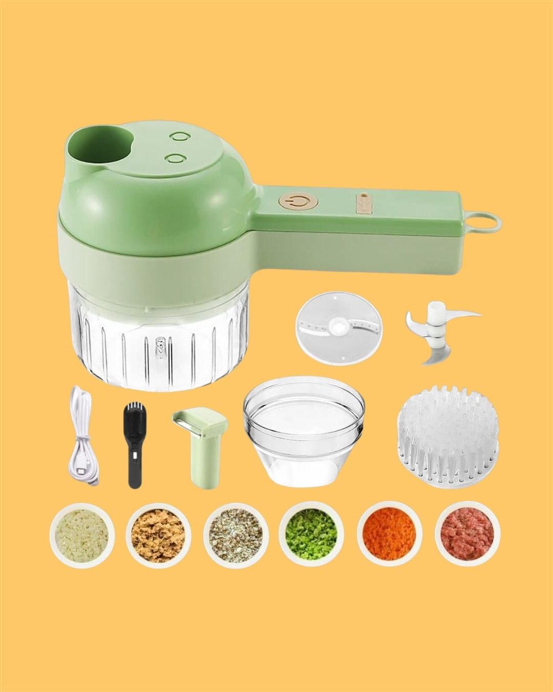 4 in 1 Portable Electric Vegetable Cutter Set - 50 % OFF