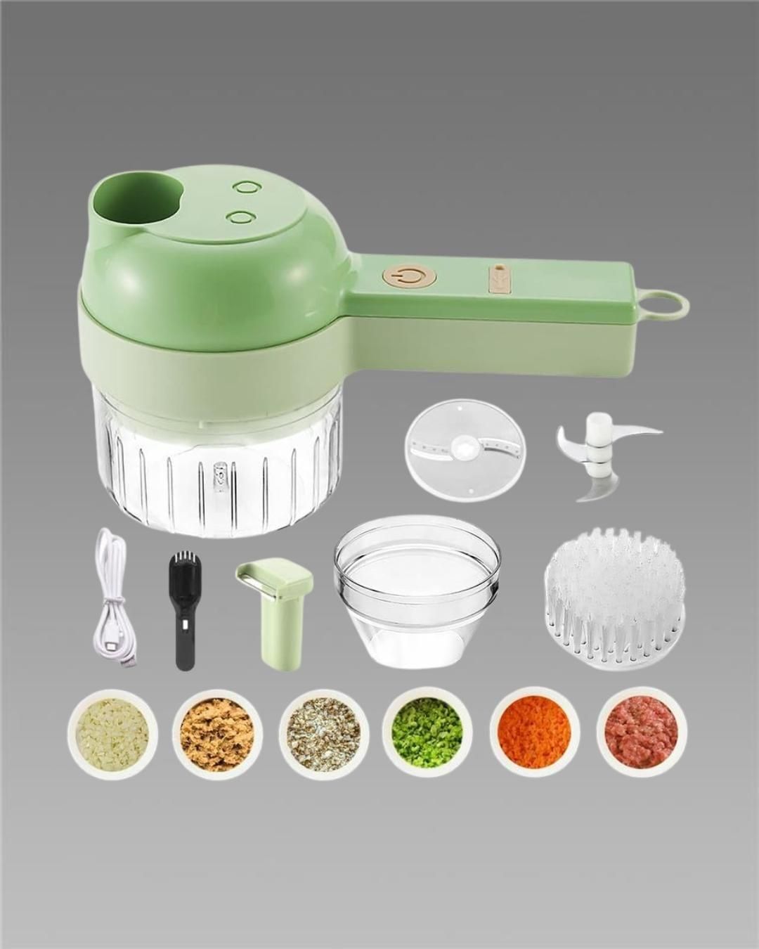 4 in 1 Portable Electric Vegetable Cutter Set - 50 % OFF